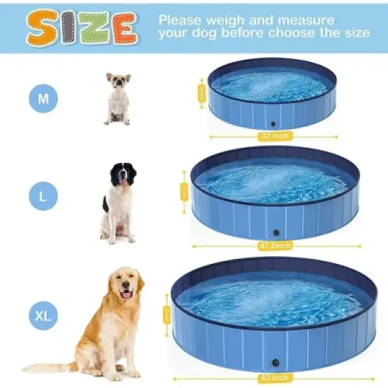 MOVSSOU Pet Dog Pool Bath Swimming Tub Foldable image {2}