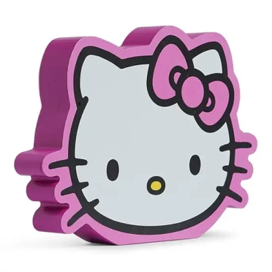 Silver Buffalo Sanrio Hello Kitty Glitter Bow Die-Cut Wooden Wall Art | 6 x 8 Inches image {9}