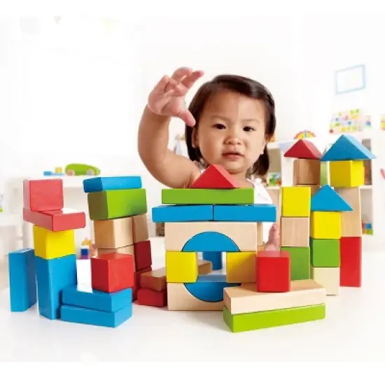 HAPE Natural & Color Maple Blocks - Set of 50 image {2}