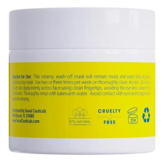 Seoul Ceuticals Korean Skin Care Korean Face Mask - Snail Mucin Mask Korean Skincare Turmeric Anti Aging Mask - K Beauty With Saffron + Rice Bran, 2oz image {4}