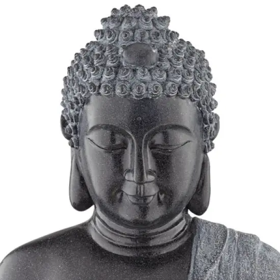 John Timberland Sitting Buddha Zen Outdoor Water Fountain with LED Light 28" for Yard Garden Patio Deck Porch House Exterior Balcony Meditation image {2}