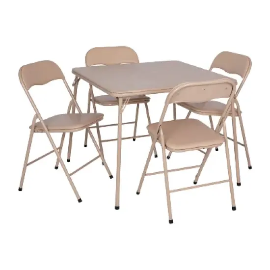 Emma and Oliver 5 Piece Folding Card Table and Chair Set image {16}