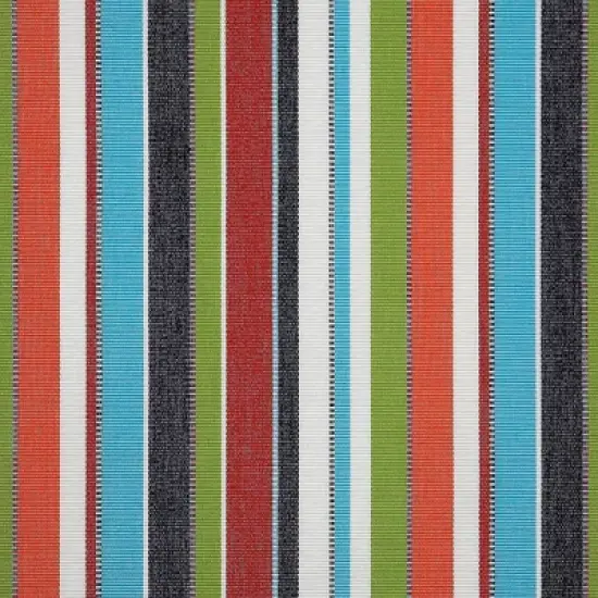 Sunbrella Stripe Outdoor Seat Cushion Red/Green image {2}