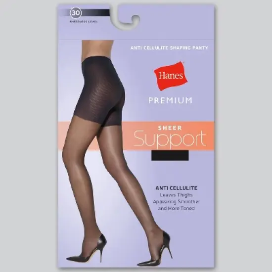 Hanes Premium Women's Sheer High Waist Shaping Pantyhose image {2}