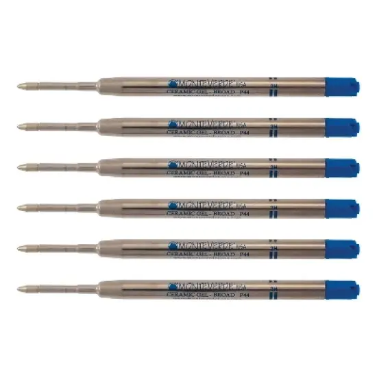 Monteverde Monteverde Ballpoint Pen Refill Broad Point Blue Ink 6 Pack (P443BU) image {1}