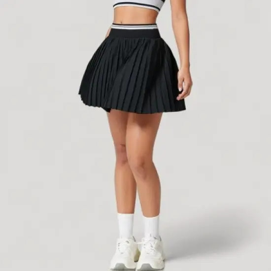 Anna-Kaci Active Women's Pleated Tennis Skirt with Built-In Shorts and Side Pocket for Sporty Style and Functional Movement image {3}