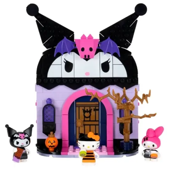 Hello Kitty Medium Playset & 2_1.5" Figures Sanrio Medium Building Set - Kuromi's Haunted House image {1}