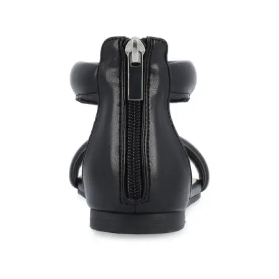 Journee Collection Womens Peytonn Back Heel Zip Ankle Strap Sandals image {2}