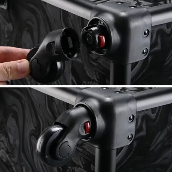 Byootique 4in1 Rolling Makeup Train Case Cosmetic Organizer Wheel image {6}