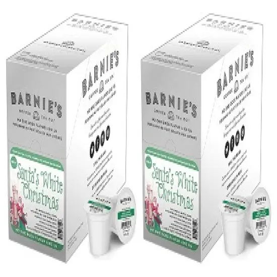Barnie's Coffee & Tea Co. Coffee Pods, Santa's White Christmas Medium Roast Decaf Coffee in Single Serve Cups, 24 Count image {4}