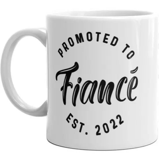 Crazy Dog Promoted to Fiance 2022 Mug Funny Family Wedding Announcement Coffee Cup-11oz image {5}