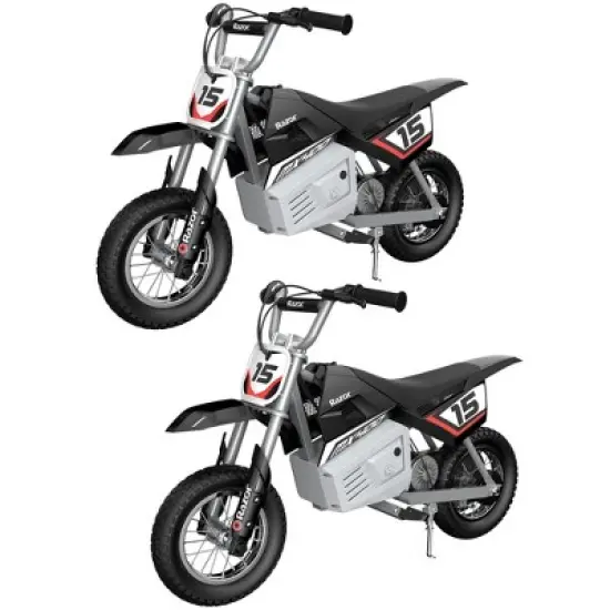 Razor MX400 Rocket 24V Electric Toy Motocross Dirt Bike, Black (2 Pack) image {6}