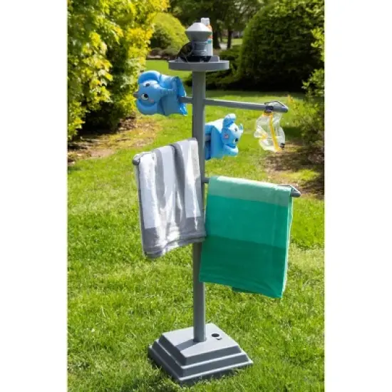Swimline Outdoor Poolside Valet Towel Rack with Weighted Base - 52" image {7}