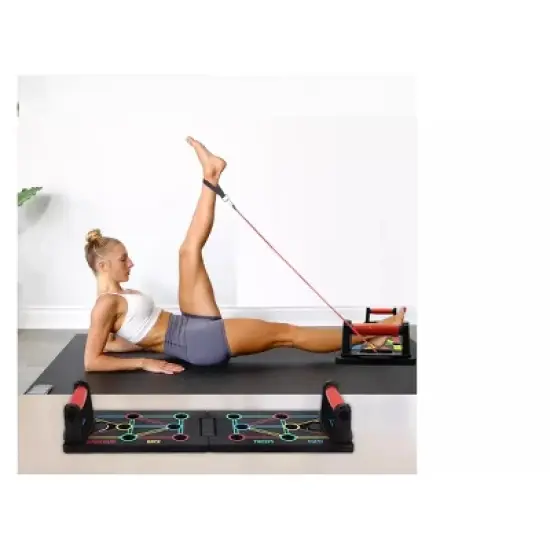 Link 9 in 1 Push Up Rack Board System Fitness Home Workout Train Gym Exercise image {4}