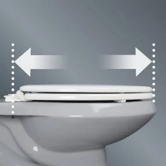 Mayfair by Bemis NextStep2 Never Loosens Round Enameled Wood Children's Potty Training Toilet Seat with Easy Clean and Slow Close Hinge - White image {8}