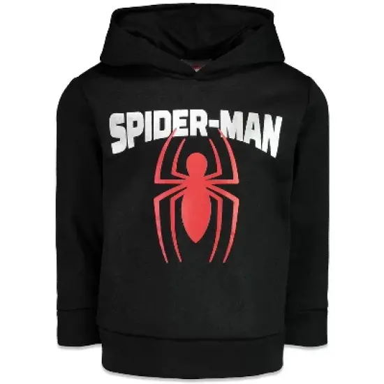 Marvel Avengers Spider-Man Toddler Boys Athletic Fleece Pullover Hoodie Black  image {4}