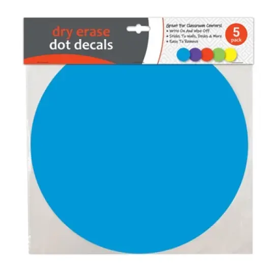 C-Line&reg; Dry Erase Dot Decals, Assorted, 11", Pack of 5 image {3}