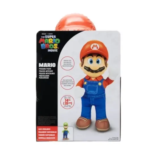 Nintendo The Super Mario Bros. Movie Mario Poseable Plush image {7}