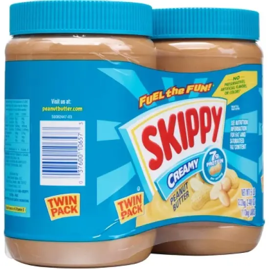 Skippy Creamy Peanut Butter Twin Pack - 80oz / 2pk image {1}