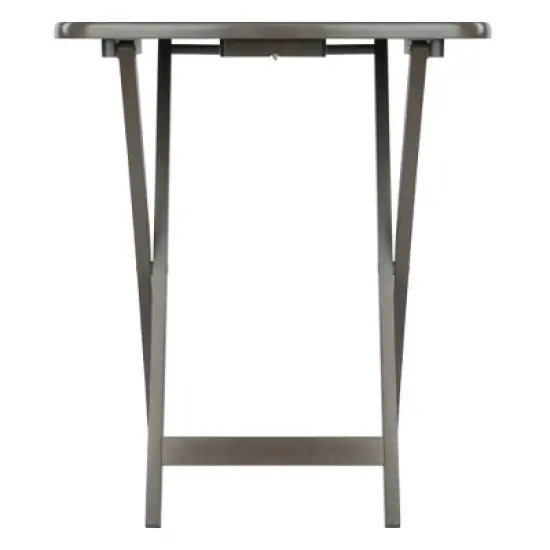 5pc Set Lucca Snack Tables Oyster Gray - Winsome image {7}