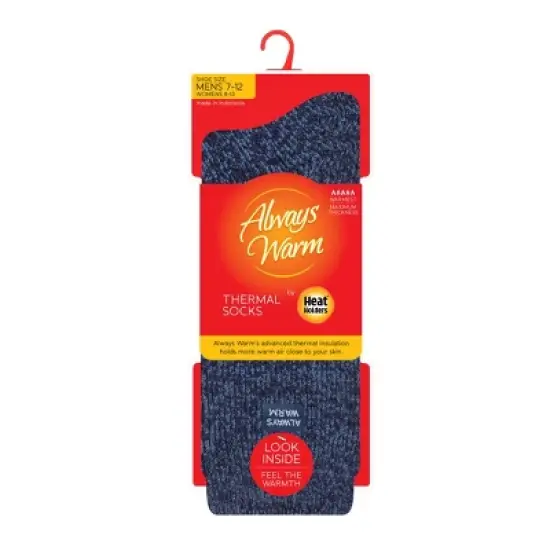 Always Warm by Heat Holders Men's Warmest Twist Crew Socks - Navy 7-12 image {2}