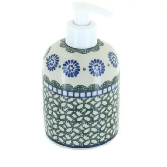 Blue Rose Polish Pottery 573 Ceramika Artystyczna Soap Dispenser image {2}