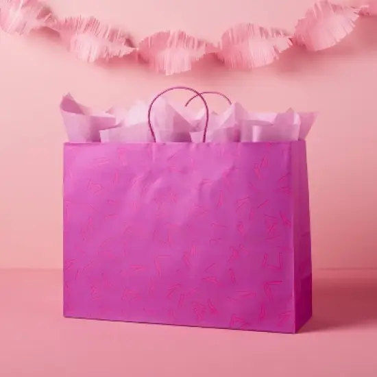 Large Gift Bag Confetti Purple - Spritz&trade; image {1}