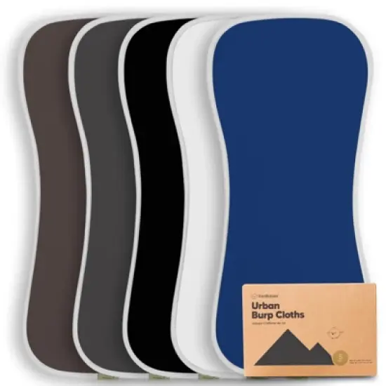 5pk Urban Baby Burp Cloths, Organic Burping Cloth for Babies, Burp Rags for Baby Girls, Boys image {12}