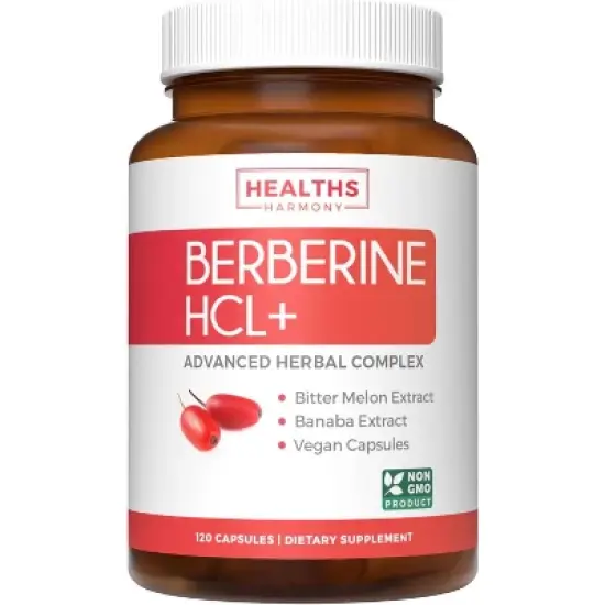 Berberine HCL Plus Capsules, Blood Sugar Support Supplement & AMPK Metabolic Activator, Health's Harmony, 60 or 120ct image {6}