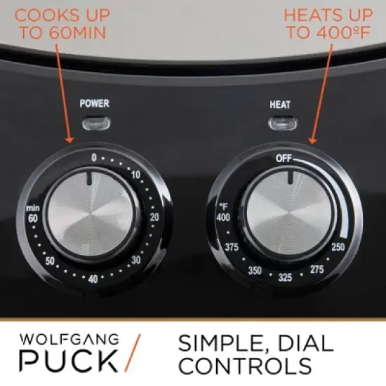 Wolfgang Puck 310oz Stainless Steel Air Fryer, Large Single Basket Design, Simple Dial Controls image {2}