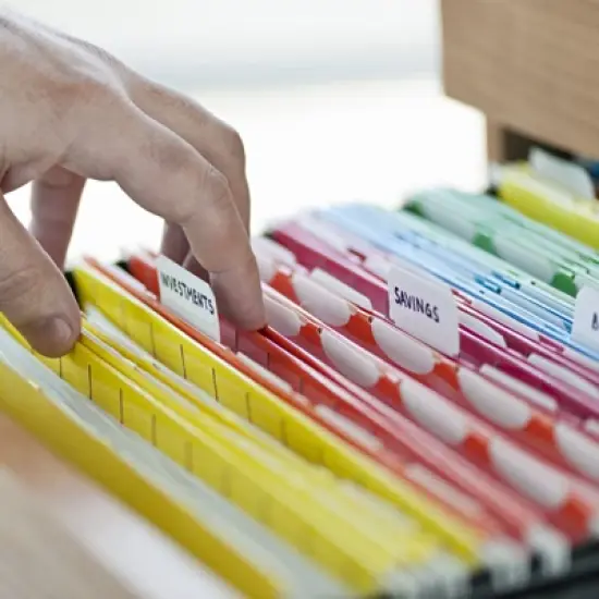 Unique Bargains Classroom Home Office Paperwork 1/3 Cut Tab Letter Size Manila File Folders Beige image {4}