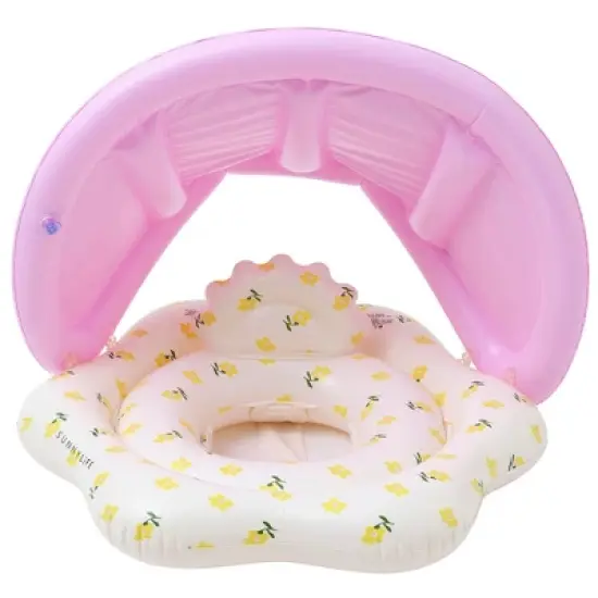 Sunnylife Baby Float - Mima Fairy Lemon Lilac, Inflatable Tube, Shade, Head Rest image {3}