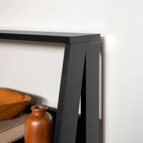 55" Thatcher Transitional Wood 4 Shelf Ladder Bookshelf - Saracina Home image {7}