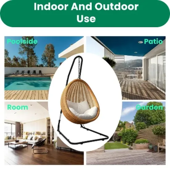 FDW Hammock Chair Stand Adjustable Height, Stand Only image {5}