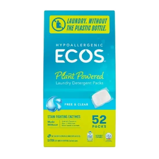ECOS Free & Clear Laundry Detergent Packs - 52ct image {3}