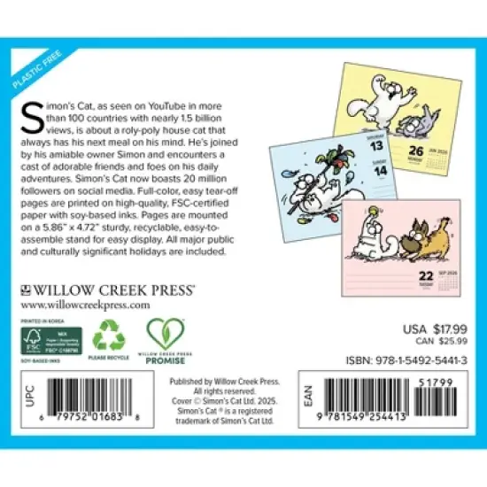 Willow Creek Press 2026 Simon's Cat Box Calendar image {1}