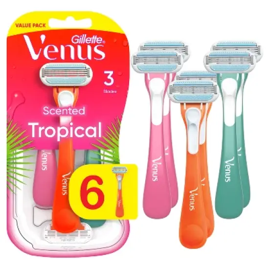 Venus Tropical Women's Disposable Razors - 6ct image {8}
