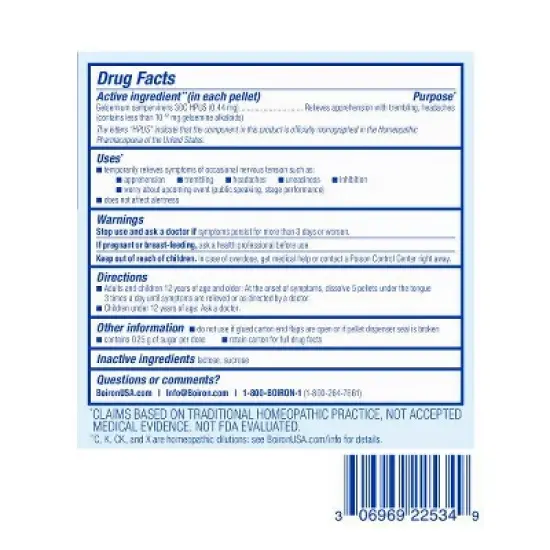 Gelsemium Sempervirens 30C 3 MDT by Boiron Homeopathic Medicine For Nervous Stress Relief  -  3 Pack Pellet image {1}