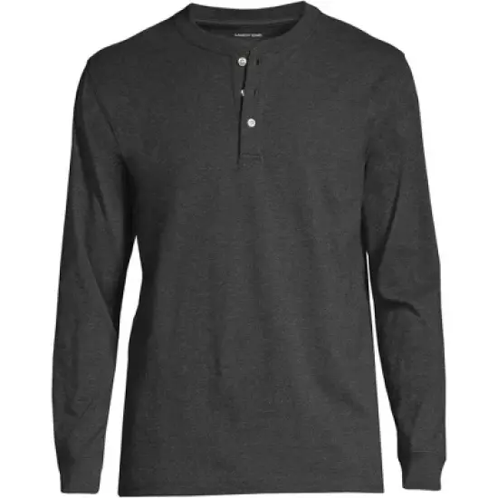 Lands' End Men's Super-T Long Sleeve Henley Shirt image {9}