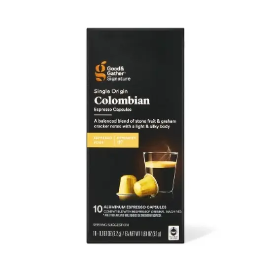 Signature Single Origin Colombian Espresso Roast Coffee Pods - 10ct - Good & Gather&trade; image {4}