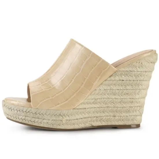 Allegra K Women's Espadrilles Wedges Sandals image {6}