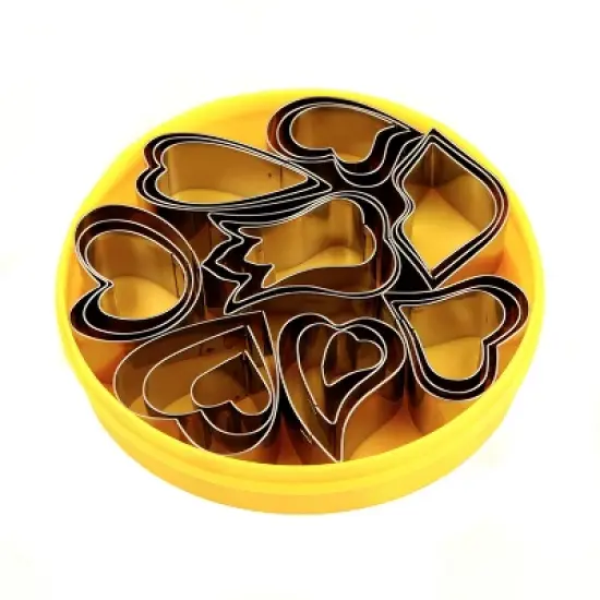 O'Creme Mini Heart Cookie Cutter, Stainless Steel, Set of 24 Pcs image {3}