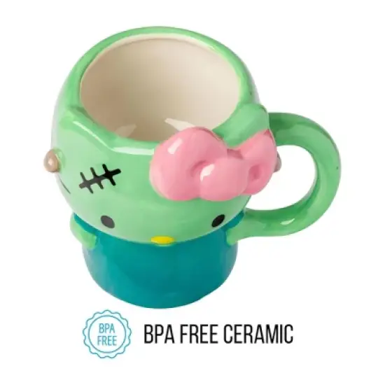 Silver Buffalo Sanrio Hello Kitty Frankenstein Costume 20 Ounce 3D Sculpted Ceramic Mug image {4}