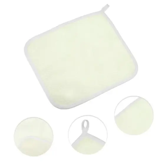 Unique Bargains Elasticity Body Scrub Towel for Shower 10.24"x8.66" Beige 1 Pc image {2}