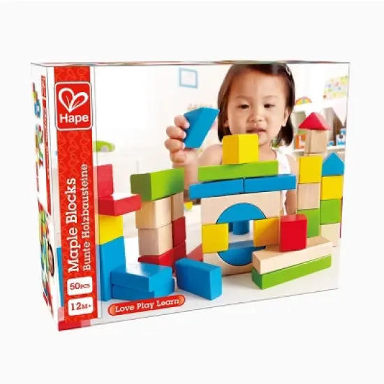HAPE Natural & Color Maple Blocks - Set of 50 image {4}