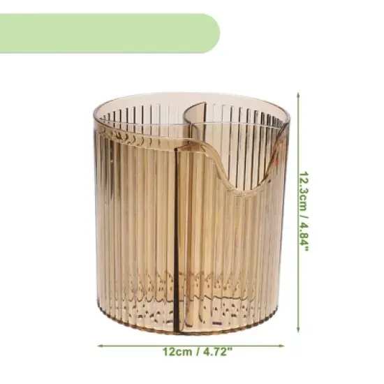 Unique Bargains 4 Slot Makeup Brush Cup Makeup Organizer for Bathroom Countertops 1 Pc image {3}