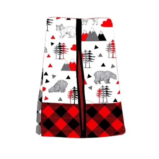 Bacati - Lumberjack Red Black Gray 10 pc Crib Bedding Set with 2 Crib Fitted Sheets image {6}