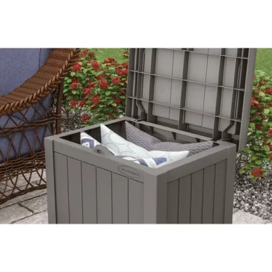 22gal Storage Seat Resin Deck Box - Suncast image {1}