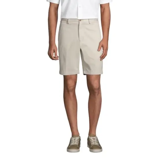 Lands' End Lands' End Men's Traditional Fit 9" No Iron Chino Shorts image {6}