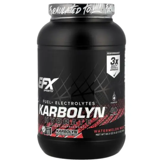 EFX Sports Karbolyn Hydrate | Carbohydrate Powder + Electrolytes | Sugar Free Sports Drink Mix | Fuel & Hydration | Stimulant Free | 66 Servings image {4}